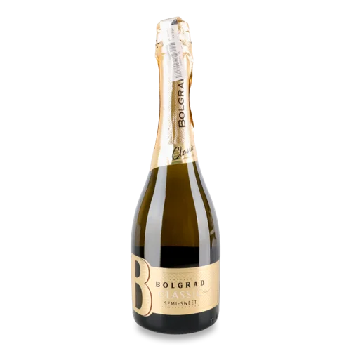 Алкогольний Напій 0.75л 10.5% Білий Напівсолодкий Сильногазований Classic Bolgrad, п/пл