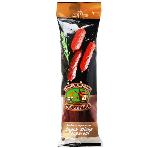 Ковбаски Укрпромпостач-95 Snack Sticks Pepperoni сиров'ялені 100г