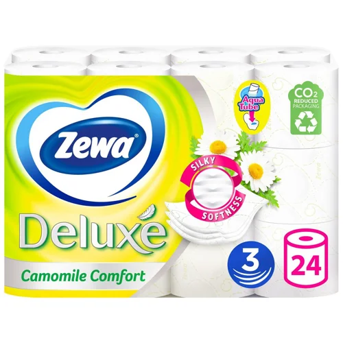 Туалетний папір Zewa Deluxe Ромашка 3-шаровий 24шт