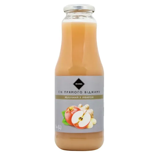 Сік Rioba яблучний з імбиром неосвітлений 1л
