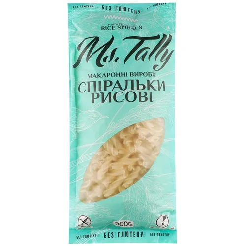 Макаронні вироби Ms.Tally спіральки рисові без глютену 300г