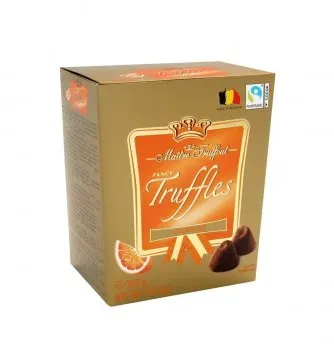 Цукерки трюфелі з апельсином Maitre Truffout Fancy Gold Truffles Orange 200g