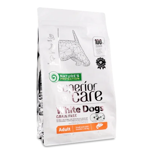 Корм Сухий Salmon Mini&Small Adult White Dogs Nature's Protection, 1.5 кг