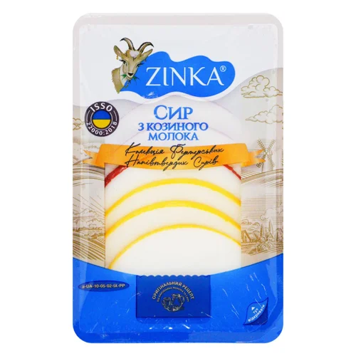 Сир Zinka Асорті козячий нарізаний 40% 160г