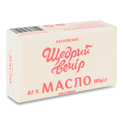 Масло Вищого Ґатунку 82%, Екстра, м/у 180г