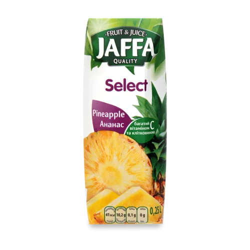 Нектар Ананасовий Jaffa Вищого Ґатунку, П/Пл, 0.25л