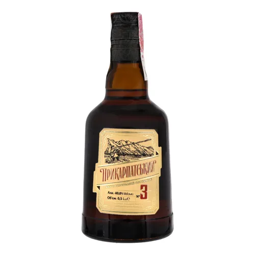 Бренді 0.5л 40% виноградний ординарний №3 Прикарпатський