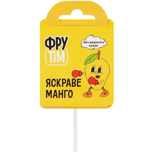 Натуральні льодяники на паличці Фрутім, манго, 10г