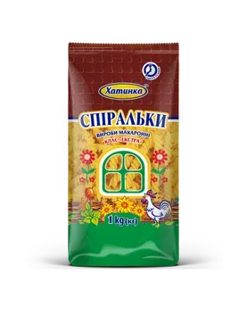 Макарони спіралі Хатинка, 1кг