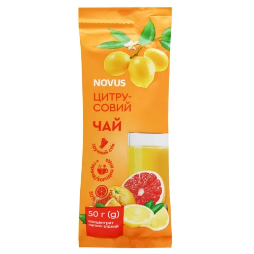 Концентрат напою рідкий чай цитрусовий Novus 50г пастеризований