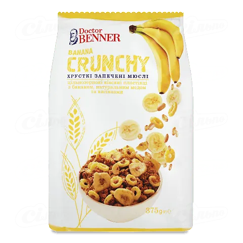 Кранчі Doctor Benner бананові, 375г