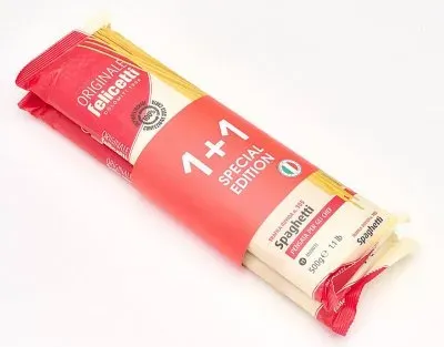 Упаковка макарон Felicetti Спагеті 500г х 2 шт