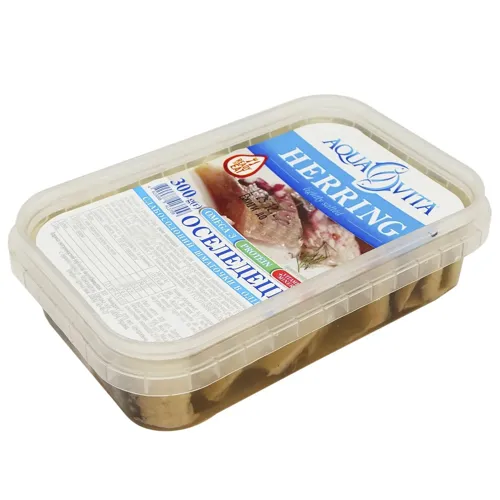 Оселедець Aquavita слабосолоний шматочки в олії 300г