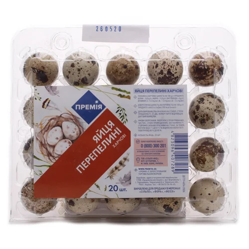 Яйця перепелині Премія, 20шт/уп