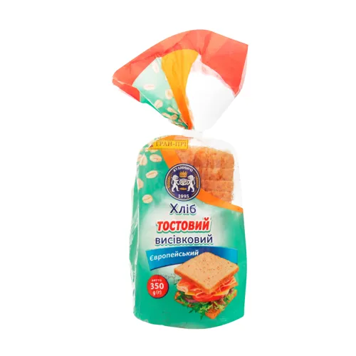 Хліб нарізний Тостовий висівковий європейський Кулиничі 350г