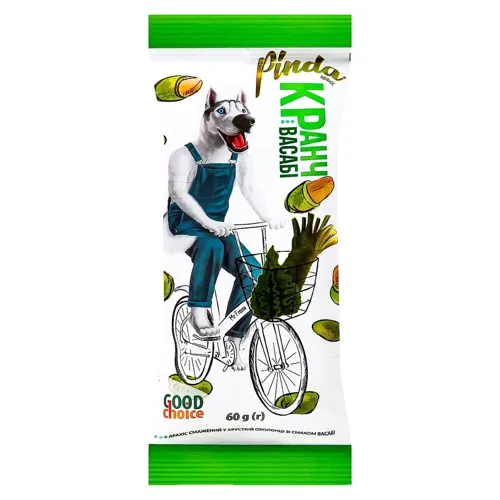 Арахіс смажений в хрусткій оболонці зі смаком 'Васабі', 60г