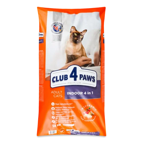 Корм Club 4 Paws 4 в 1 для котів, що живуть у приміщенні, сухий