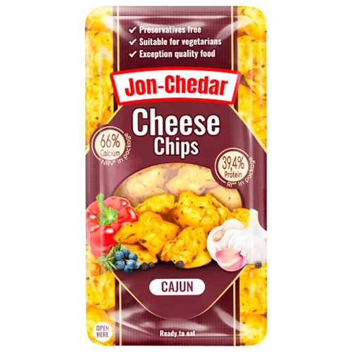 Сир Jon-Cheder зі спеціями кубики 50% 80г