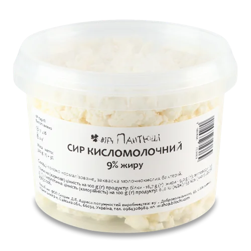 Сир Кисломолочний 9% Від Пантюші, п/у, 300г