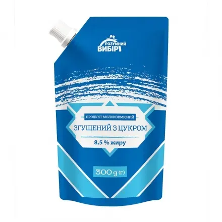 Продукт молоковмісний «Розумний вибір» згущений з цукром 8,5%, 300г