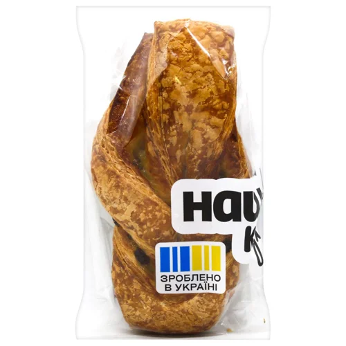 Плетінка Auchan з заварним кремом та родзинками 80г
