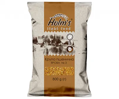 Крупа пшенична ярова №3 HOLM'S light food 800г.