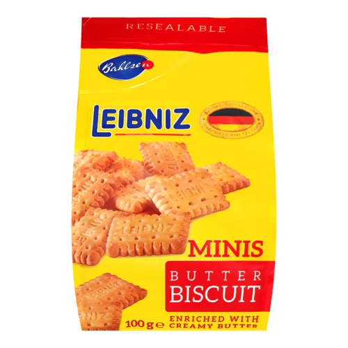 Печиво Minis butter biscuits з молочним шоколадом Leibniz 100г