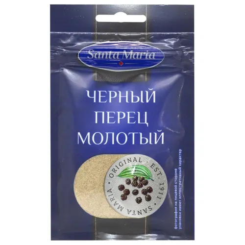 Перець Santa Maria чорний молотий 16г