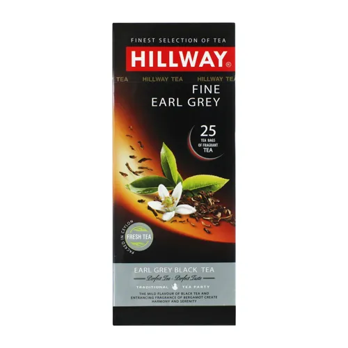 Чай чорний Hillway Fine Earl Grey в пакетиках 2г х 25шт