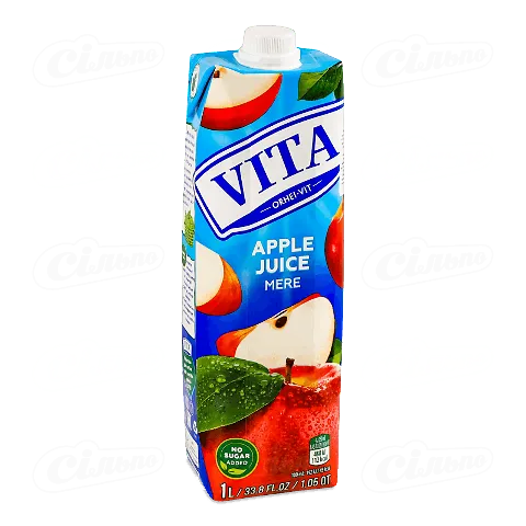 Сік яблучний без цукру «Vita», 1л