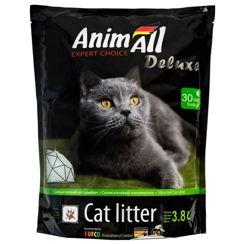 Наповнювач гігієнічний AnimAll Зелений пагорб для котів силікагелевий 3,8л