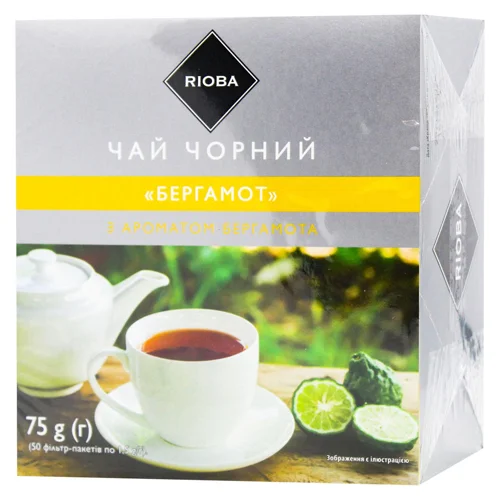 Чай чорний Rioba Бергамот 1,5г*50шт