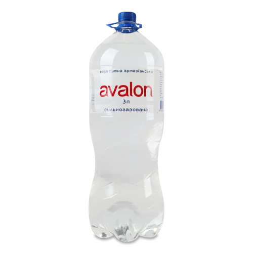 Вода Питна Артезіанська Сильногазована Avalon, Пластикова Пляшка 3л