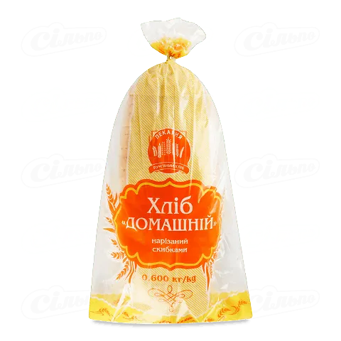 Хліб Справжній хліб Домашній подовий нарізаний, 0,6кг