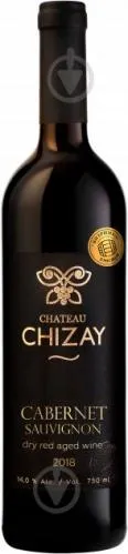 Вино витримане червоне сухе Chateau Chizay "CABERNET SAUVIGNON" 0.75л