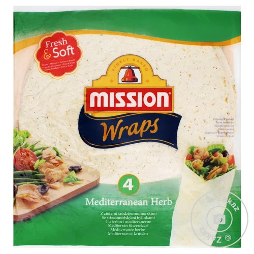 Тортилья Mission Foods Wraps Середземноморські трави 4шт. 245г