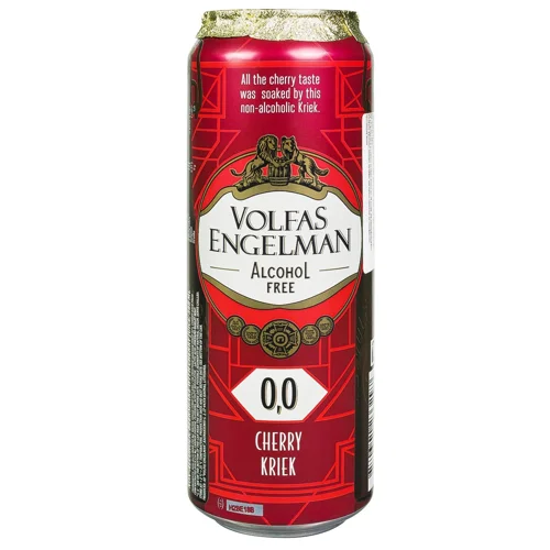 Пиво Volfas Engelman Cherry Kriek безалкогольне 0,568л