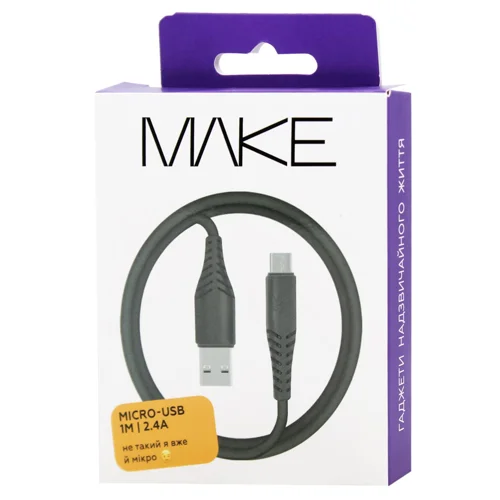 Кабель Make micro-USB 2.4A 1м