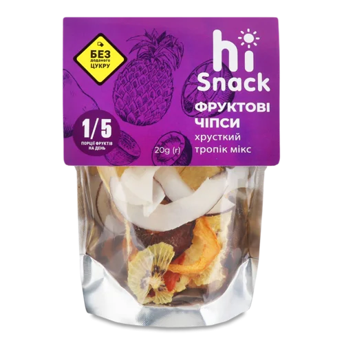 Фруктові Чіпси Хрусткий Тропік Мікс, В/ґ, 20г