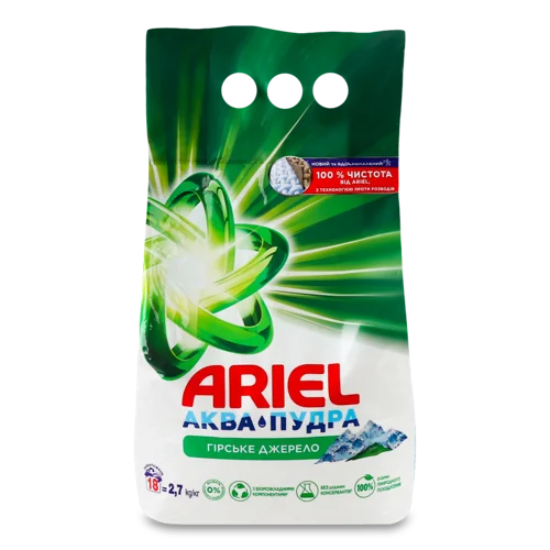 Пральний Порошок Ariel Mountain Spring 2.7л, 18 циклів, в/ґ