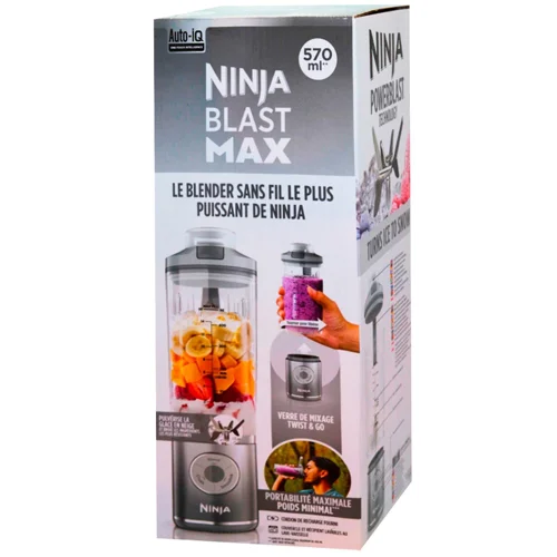 Блендер Ninja Blast Max BC251EUSL акумуляторний портативний сріблястий