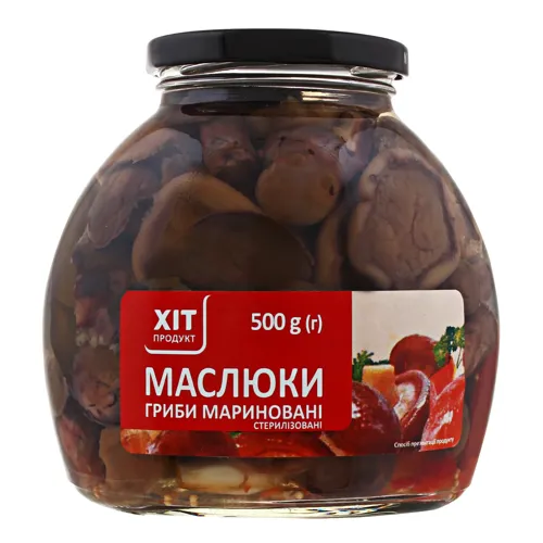 Маслюки мариновані стерилізовані Хіт продукт с/б 500г