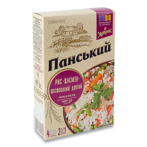 Рис Довгий Шліфований Жасмин В/ґ, 4х100г