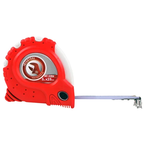 Рулетка Intertool Супер Магніт с фіксатором 5м х 25мм MT-0306