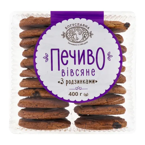 Печиво вівсяне з родзинками Богуславна м/у 400г
