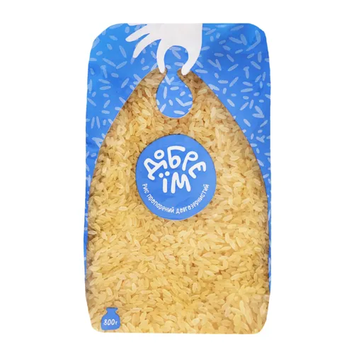 Рис пропарений довгозернистий Добре їм м/у 800г