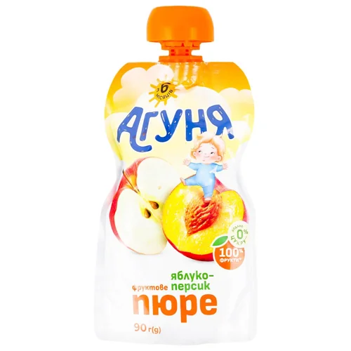 Пюре Агуня Яблуко-персик 90г