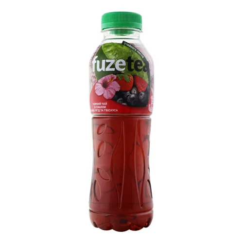 Чай холодний чорний зі смаком ягід та гібіскусу Fuzetea 0.5л