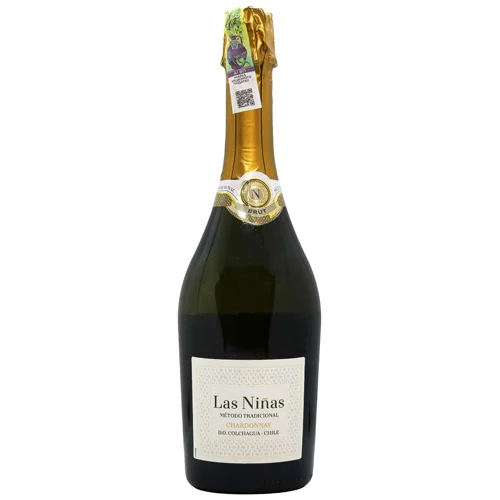 Вино ігристе Las Niñas Chardonnay Brut біле сухе 11,5% 0,75л