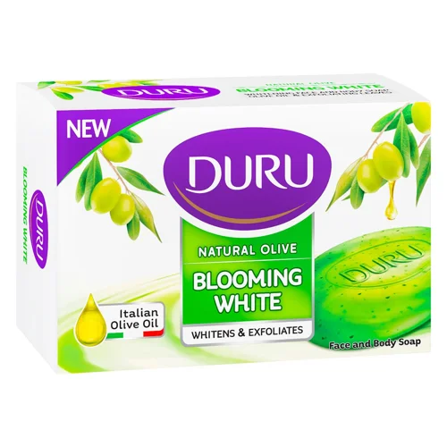 Мило тверде Duru Blooming White з оливковою олією та екстрактом плодів папайї 90г